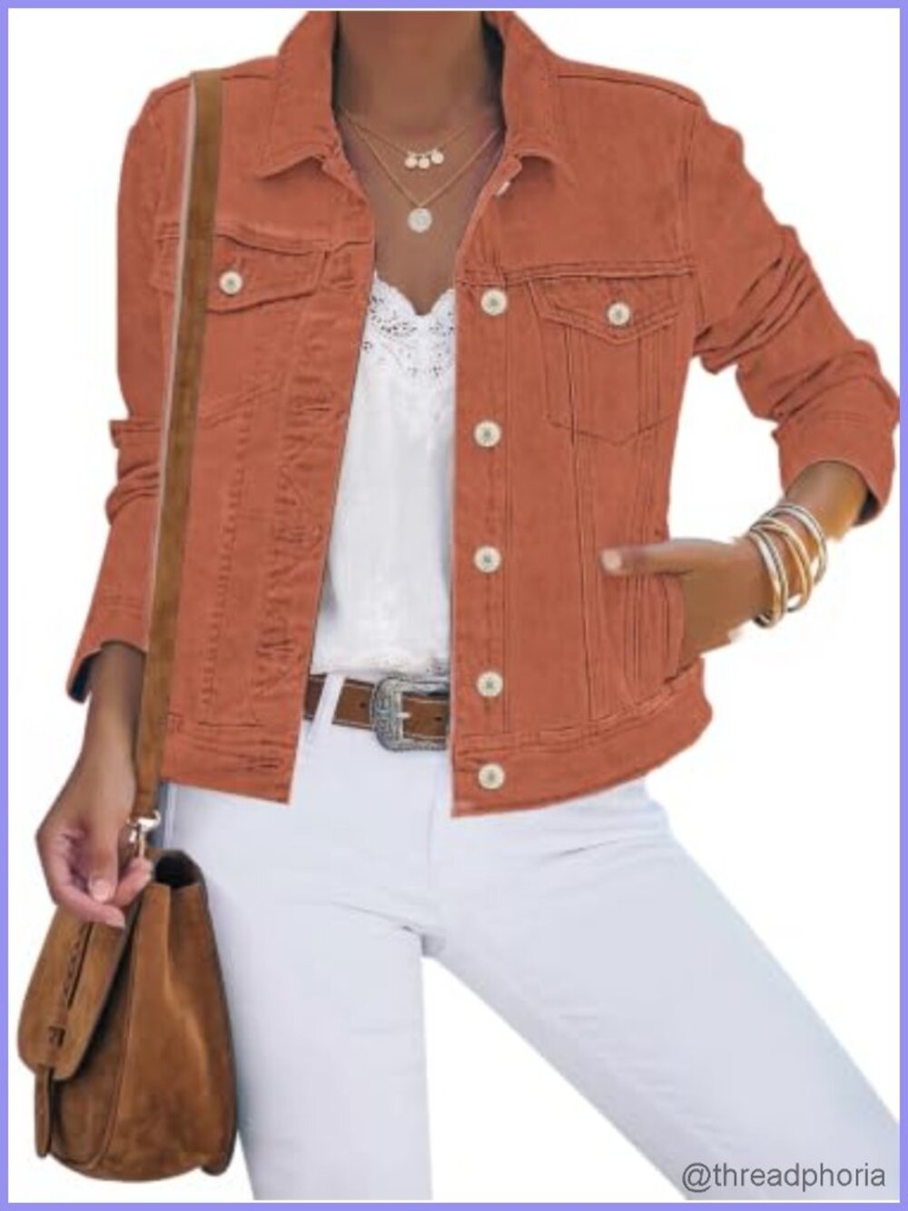 Women's Basic Button Down Stretch Fitted Long Sleeve Denim Jean Jacket